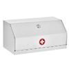 AdirMed Locking Medicine Box, First Aid Steel Lock Box for Medication, Small Wall Mounted Medicine Lock Box with Key, 6"D x 12.25"W x 5.9"H view 1
