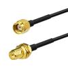 Bingfu RP-SMA Male to RP-SMA Female Bulkhead Mount RG174 WiFi Antenna Extension Coaxial Cable 5m 16.5 feet for WiFi Router Wireless Network Card USB Adapter Security IP Camera view 3