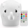 Tianhaixing Night Light Kids with Cute Elephant Design Children's Room LED Bedside Lamp with Changeable RGB Colors Rechargeable Night Light Compatible with Touch-Control & Remote Control - Elephant view 1