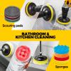 Holikme 22Pack Drill Brush Attachments Set,Scrub Pads & Sponge, Buffing Pads,Power Scrubber Brush,Car Polishing Pad Kit,Wax Applicator Pad,Car Cleaning Kit,Masonry Brushes,Cleaning Supplies view 3