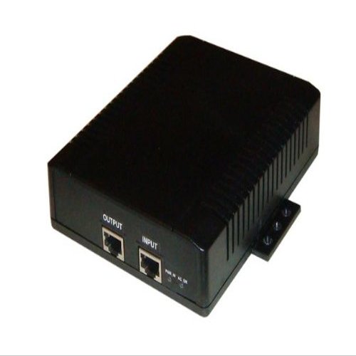 120/240VAC Input, 56V 100W Gigabit Passive 4pair PoE Inserter, PoE Pinout: 3,4,5,6V+; 1,2,7,8V-, UL1950, Shielded and Surge Protected, Includes Removeable US Power Cord