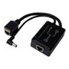 36-60VDC 802.3af/at POE Input, 48V .4A PoE and 12VDC 1A, 15W Total Output, POE Splitter/Voltage Converter, -25 to +50C, 5.5/2.5/2.1mm DC Barrel, 6" Cable, 10/100, RJ45 Output Socket view 1