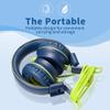 POWMEE M2 Kids Headphones Wired Headphone for Kids,Foldable Adjustable Stereo Tangle-Free,3.5MM Jack Wire Cord On-Ear Headphone for Children/Teens/Girls/School/Kindle/Airplane/Plane/ (Blue) view 4