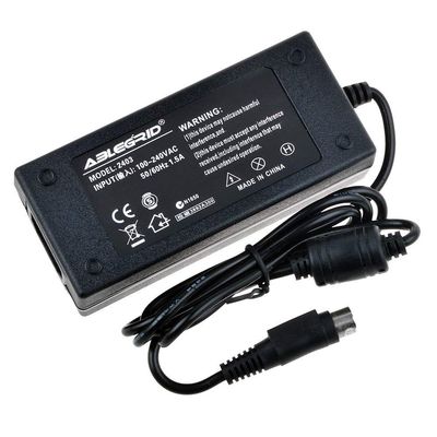 ABLEGRID 3-Pin AC Adapter Fit for EPSON M235A TM-T88II TM-88III POS Printer Power Supply Cord