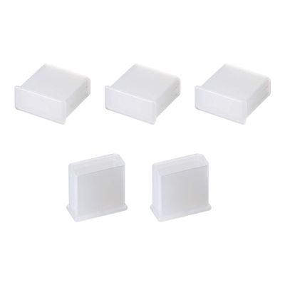 uxcell 5pcs Plastic USB Cap Port Cover Anti Dust Protector 13mmx5mm Clear