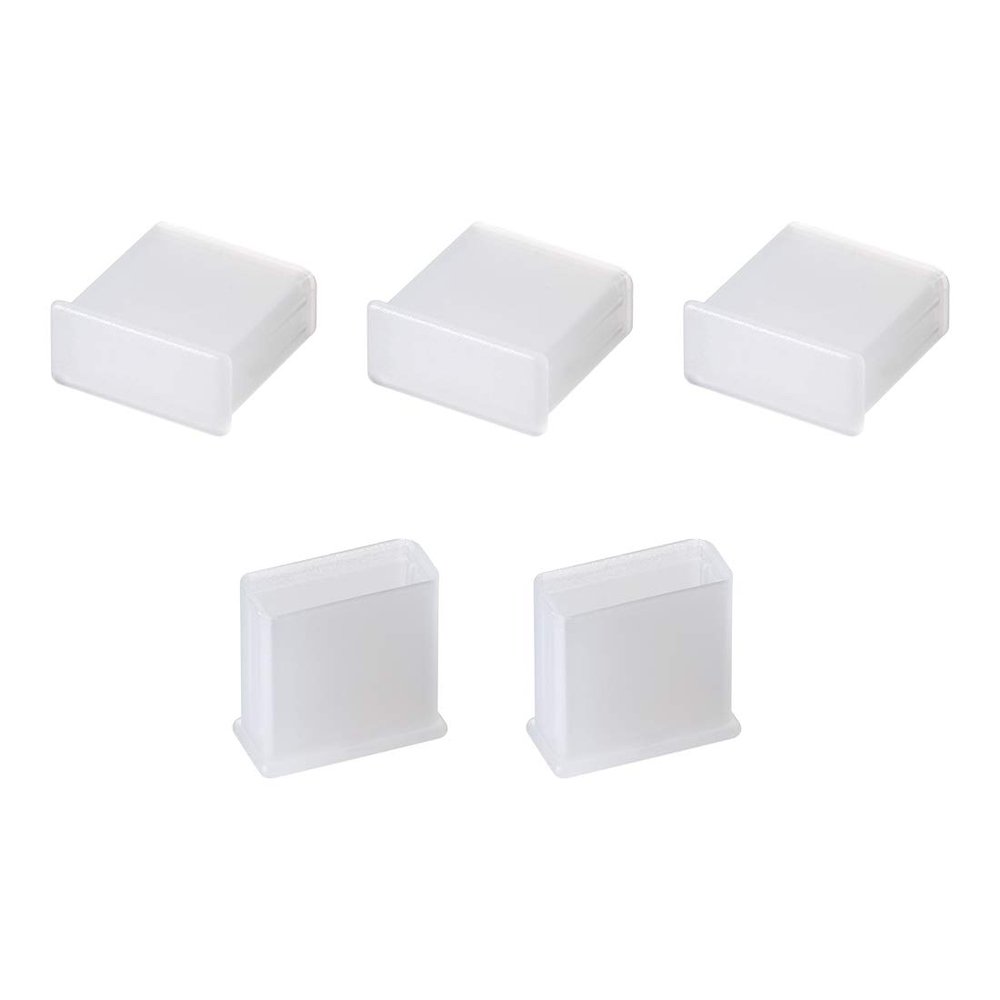 uxcell 5pcs Plastic USB Cap Port Cover Anti Dust Protector 13mmx5mm Clear