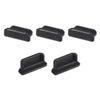 uxcell 5pcs Male Anti Dust Silicone Cover Port Protectors 10mmx2.5mm Black view 1