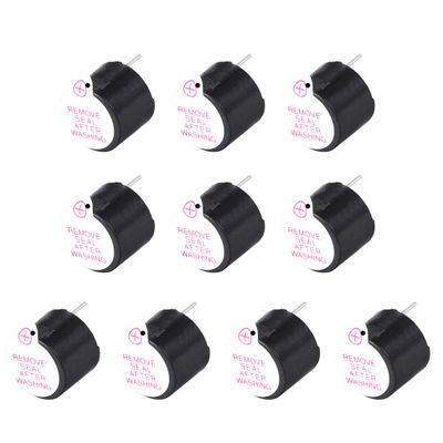 uxcell 10 Pcs DC 3V Active Electronic Buzzer Alarm Beeper Continuous Sound 80dB Speaker 2 Terminals