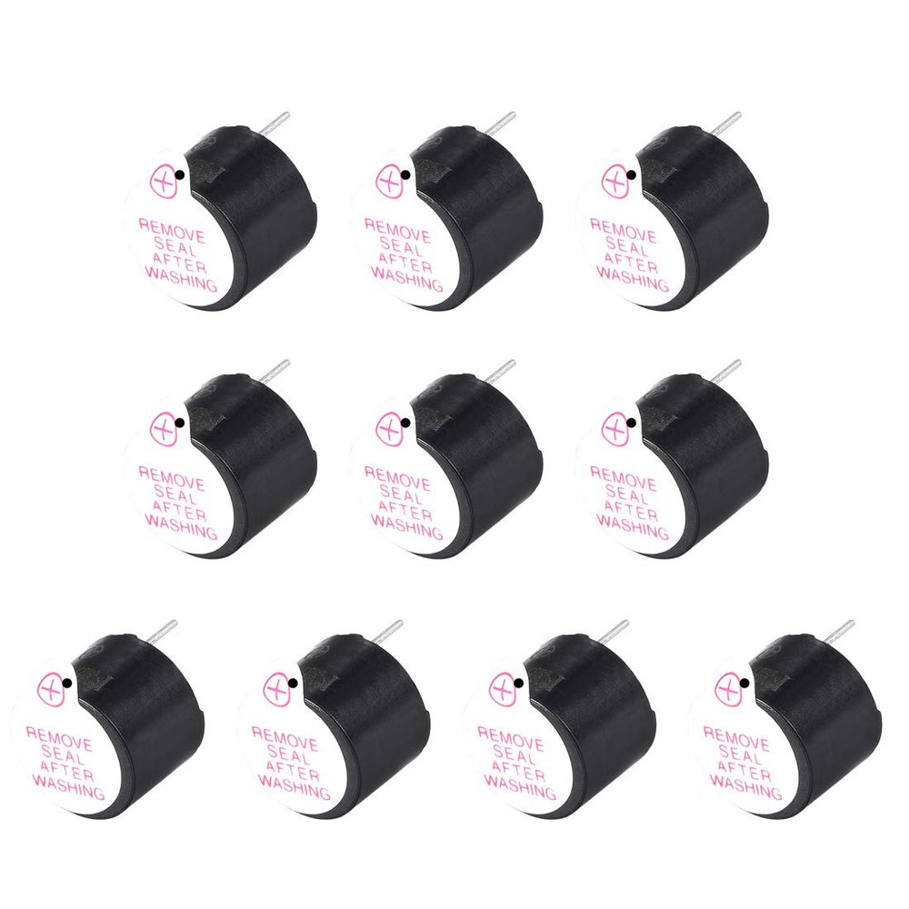 uxcell 10 Pcs DC 3V Active Electronic Buzzer Alarm Beeper Continuous Sound 80dB Speaker 2 Terminals