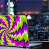 Psychedelic | Custom Fit Made to Order Laptop Notebook Skin Vinyl Sticker Cover Decal Fits 13.3" 14" 15.6" 16" Compatible with All Brands | Psychedelic Moving Purple Green Swirls view 4