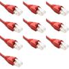 100 Feet Cat6 Slim Ethernet Network Patch Cables Red RJ45 m/m (10 Pack) view 1