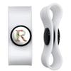 GRAPHICS & MORE Letter R Floral Monogram Initial Headphone Earbud Cord Wrap - Charging Cable Manager - Wire Organizer Set of 2 - White view 1