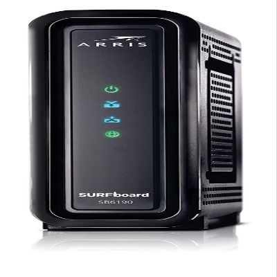 ARRIS Surfboard (32x8) DOCSIS 3.0 Cable Modem, 1.4 Gbps Max Speed, Certified for Comcast Xfinity, Spectrum, Cox, Cablevision & More (SB6190 Black) (Renewed)