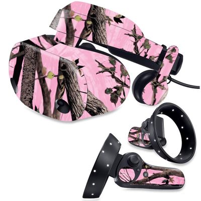 MightySkins Skin Compatible with Samsung Odyssey Plus VR - Pink Tree Camo | Protective, Durable, and Unique Vinyl Decal wrap Cover | Easy to Apply, Remove, and Change Styles | Made in The USA