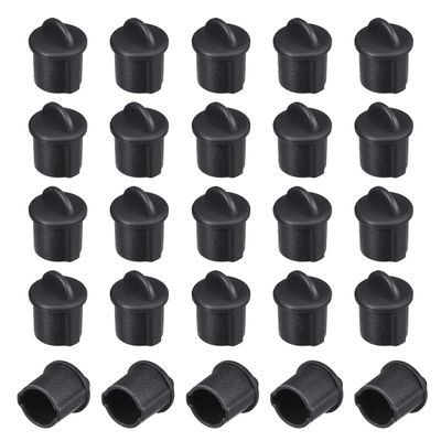 uxcell Silicone BNC Anti-Dust Stopper Cap Cover for Female Port Black 20pcs