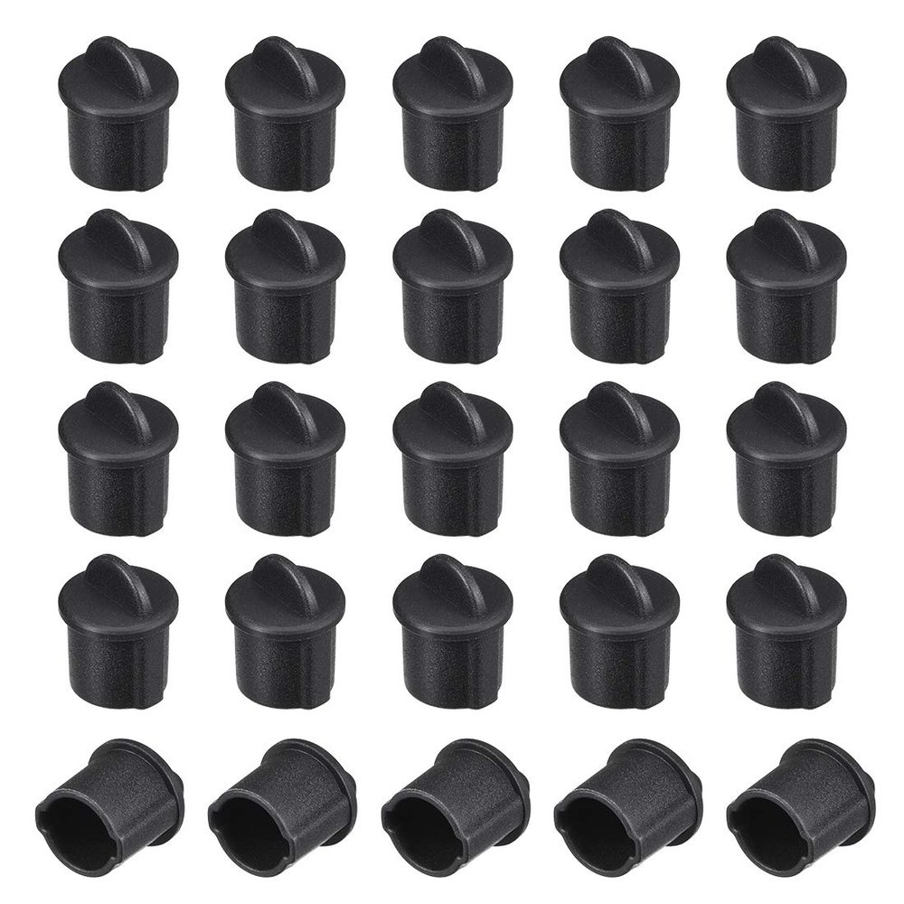 uxcell Silicone BNC Anti-Dust Stopper Cap Cover for Female Port Black 20pcs