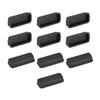 uxcell 10pcs DVI Video Silicone Port Anti Dust Protectors Cap Cover 23mmx8mm Black view 1