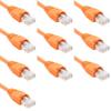 100 Feet Cat6 Slim Ethernet Network Patch Cables Orange RJ45 m/m (10 Pack) view 1