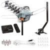 Five Star HDTV Antenna Digital Outdoor Antenna,150 Miles Range, 360 Degree Rotation Wireless Remote-Snap-On Installation Support 5 TVs, with Installation kit and Mounting Pole view 1