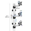 Continews Vertical 3 Monitor Wall Mount, Swivel Arm view 4