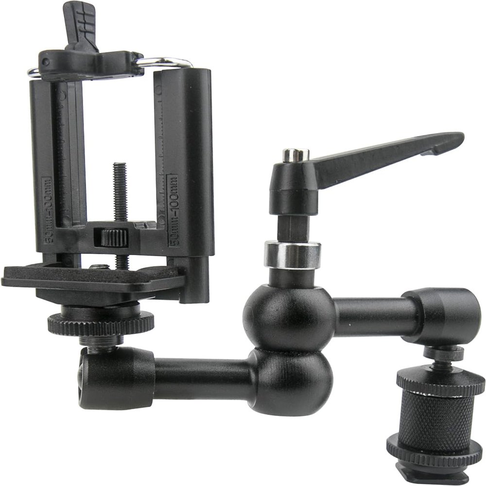 Kupo Camera Mountable Universal Smartphone Holder with 5" Articulating Arm for Video Recording, Monitoring, and Content Creation (KG101511)