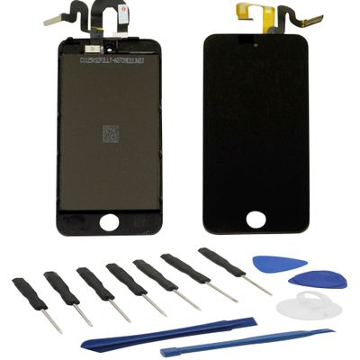 Best Shopper - LCD Touch Screen Digitizer Fits for iPod Touch 5th / 6th Generation  Black, with Replacing Tools Set
