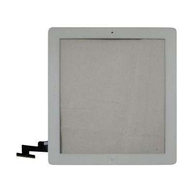 Best Shopper - Replacement Screen with Digitizer with Adhesive + Home Button + Return Small Plate Compatible with iPad 2 - White