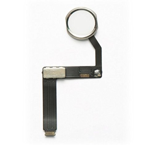 Best Shopper - Replacement Home Button with Fingerprint Scanner Flex Cable - Silver Compatible with iPad Pro 9.7"