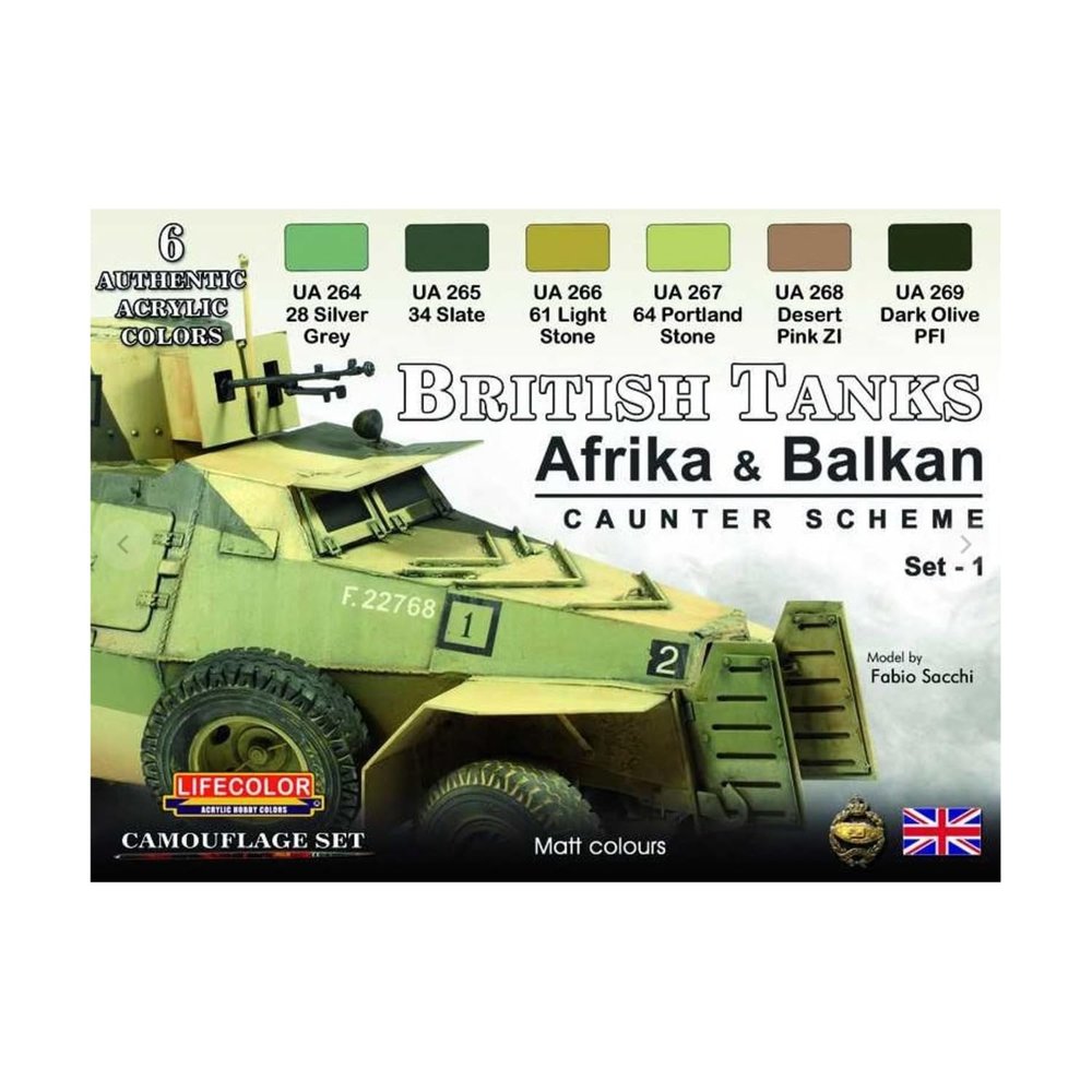 Set LifeColor CS43 British Tanks Afrika & Balkan