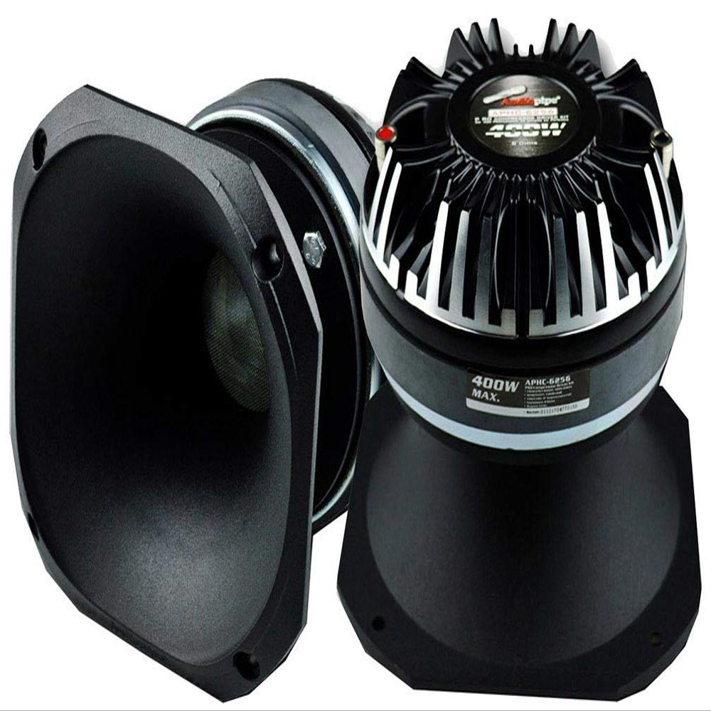 Audiopipe APHC-6256 400 Watt Max 8 OHM 6" Compression Driver w/Aluminum Horn