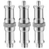 3 Pieces Standard 1/4 to 3/8 inch Metal Male Convertor Threaded Screw Adapter Spigot Stud for Studio Light Stand, Hotshoe/Coldshoe Adapter, Ball Head, Wireless Flash Receiver, Trigger view 1