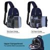 MOSISO Camera Sling Bag, DSLR/SLR/Mirrorless Camera Backpack Case Shockproof Photography Backpack with Tripod Holder & Removable Modular Inserts Compatible with Canon/Nikon/Sony/Fuji, Navy Blue view 2