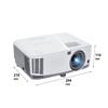 VIEWSONIC PA503S VIDEOPROYECTOR 3600 LMENES ANSI DLP SVGA (800X600) EXCRITORY PROYECTOR GRIS, BLANCO view 3