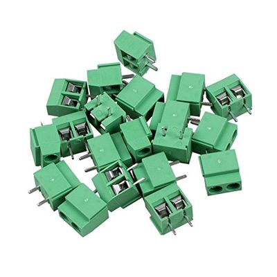 20pcs 2 Pole 5mm Pitch PCB Mount Screw Terminal Block 8A 250V