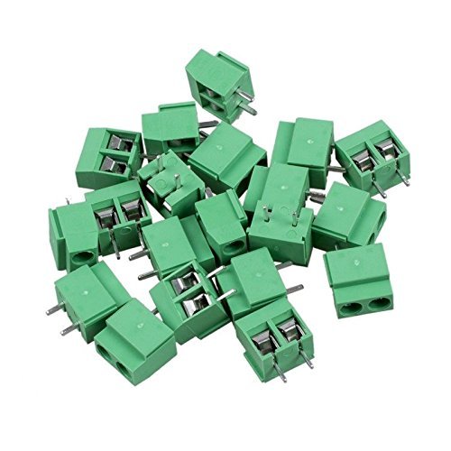20pcs 2 Pole 5mm Pitch PCB Mount Screw Terminal Block 8A 250V
