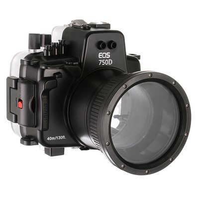 40M Waterproof Underwater Housing Camera Case for Canon EOS 750D DSLR Cmera with 18-135mm Lens