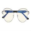 Eyekepper Computer Reading Glasses,Blue Light Filter Readers, Stylish Cateye Round Eyeglasses Women,Gunmetal +1.75 view 2