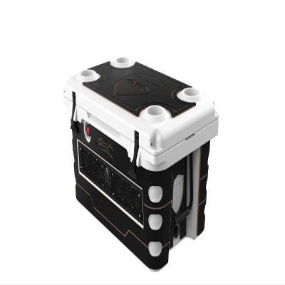 Wet Sounds Stealth SHIVR-55-WHT White High Output Audio Cooler Speaker System + Full Gator Step Kit - Black Over Whiskey