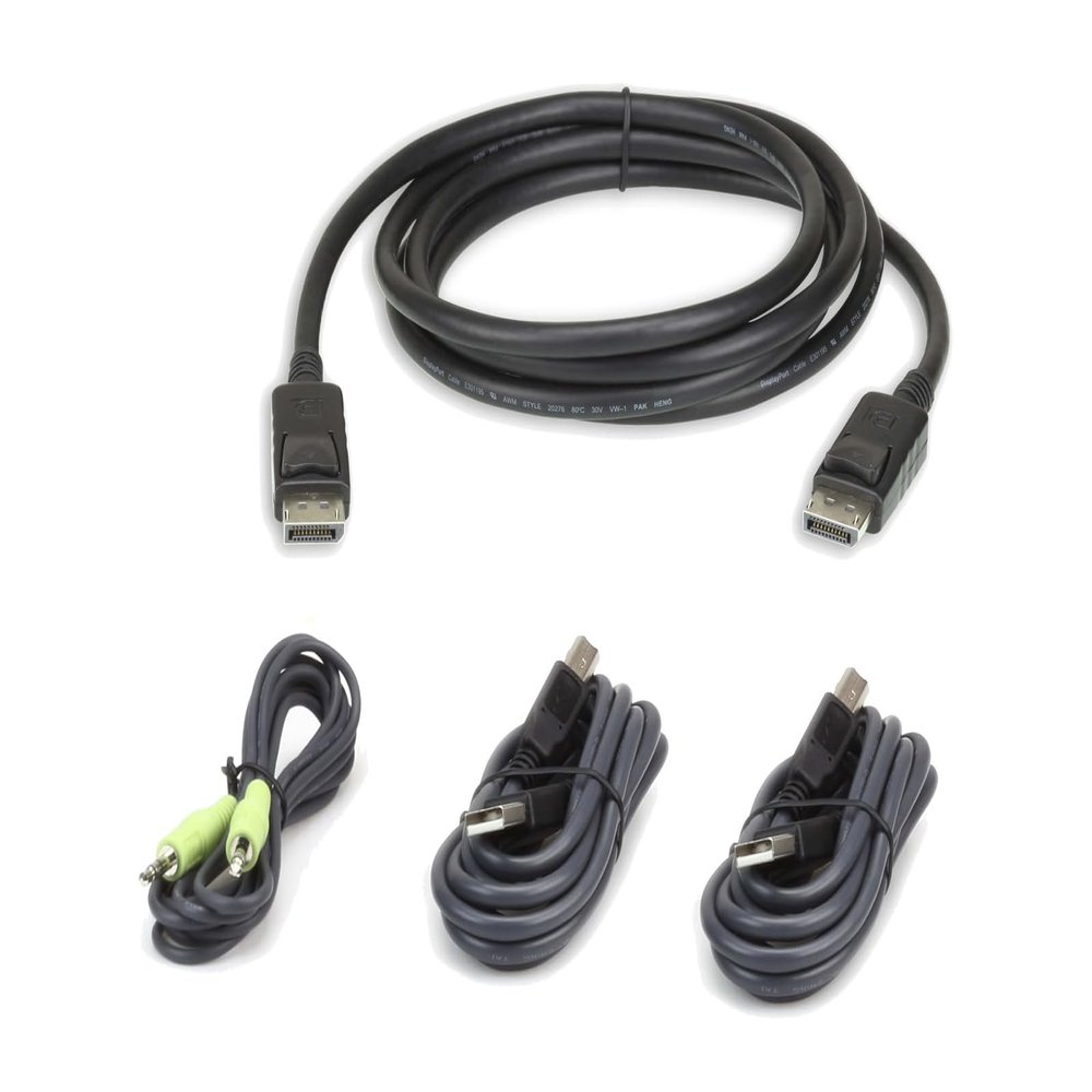 ATEN 2L-7D03UDPX4 USB DisplayPort Secure KVM Cable Set 3M