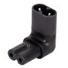Tekit C7 to C8 UP/Down 90 Degree Adapter, IEC 60320 C8 Plug to C7 Receptacle Male to Female Extension Power Supply Main Adapter (C7 to Up Angled C8) view 1