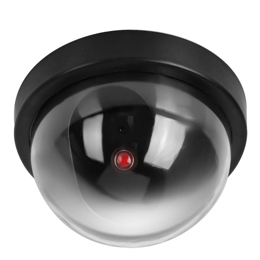 Sonew Fake Dummy Security CCTV Dome Camera,with Flahsing Red LED Light Indoor and Outdoor Use, for Homes & Business (Black)
