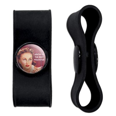 GRAPHICS & MORE Apathy is The Best Whatever Funny Humor Headphone Earbud Cord Wrap - Charging Cable Manager - Wire Organizer Set of 2