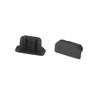 uxcell 20pcs Silicone Micro USB Cap Port Cover Anti Dust Protector 6.5mmx2.3mm Black view 3