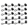 uxcell 20pcs BNC Silicone Protectors Cap Port Cover Anti Dust Black view 1
