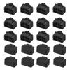 uxcell 20pcs RJ45 Silicone Protectors Ethernet Hub Port Anti Dust Cap Cover 12mmx8.3mm Black view 1