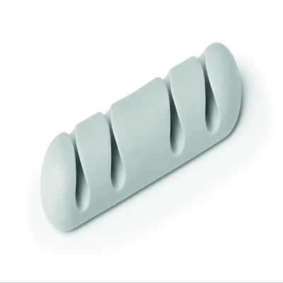 Durable Cavoline Cable Management Cable Clips - Pack of 2 Gray Self-Adhesive Clips for 4 Cables - Perfect for Quick and Easy Wire Management - Great for Holding USB Charging Cables, etc.