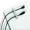 Durable Cavoline Cable Management Cable Clips - Pack of 2 Gray Self-Adhesive Clips for 4 Cables - Perfect for Quick and Easy Wire Management - Great for Holding USB Charging Cables, etc. view 3