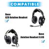 A20 Headset Replacement Ear Pads Ear Cushions Kit Compatible with Bose Aviation Headset X A10 A20 Headphone Ear Cups Ear Cover Earpads Repair Parts Memory Foam Earpads(Black) view 2