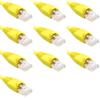 100 Feet Cat6 Slim Ethernet Network Patch Cables Yellow RJ45 m/m (10 Pack) view 1