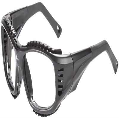 OnGuard OG 240FD Rxable Safety Eyewear Black Camo Gunmetal Burgundy 57mm 61mm - Black,61mm